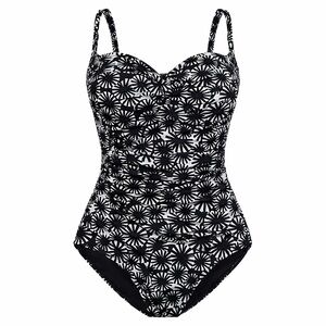 Bond-Eye Australia Black White One Piece Swimsuit D/DD Cup Size M